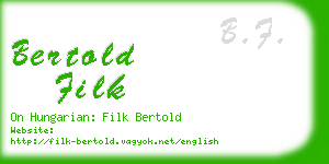 bertold filk business card